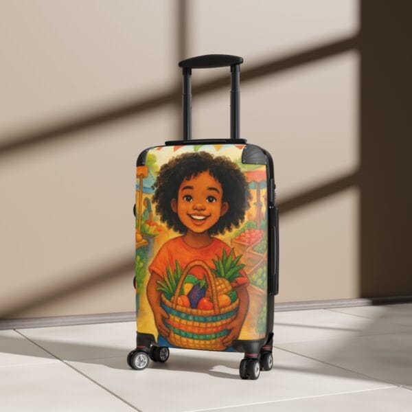 Kid's Colorful Suitcase with Happy Market Scene - Image 4