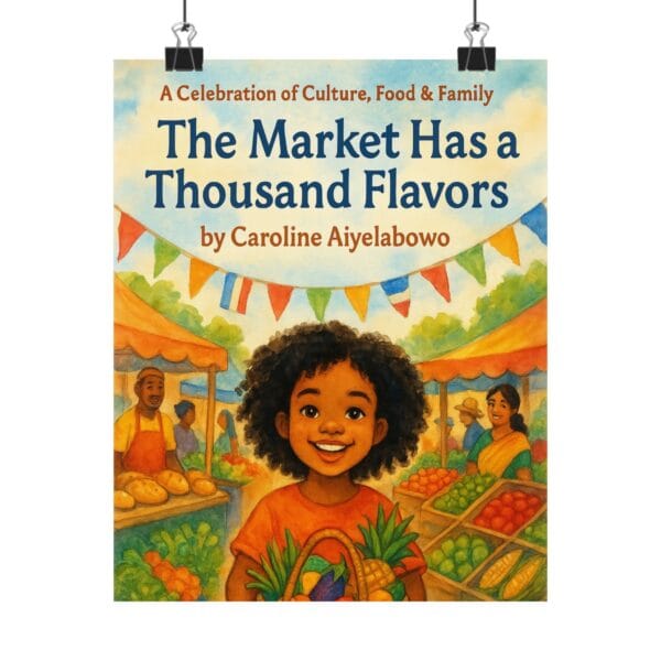 Colorful Culture Celebration Poster - 'The Market Has a Thousand Flavors'