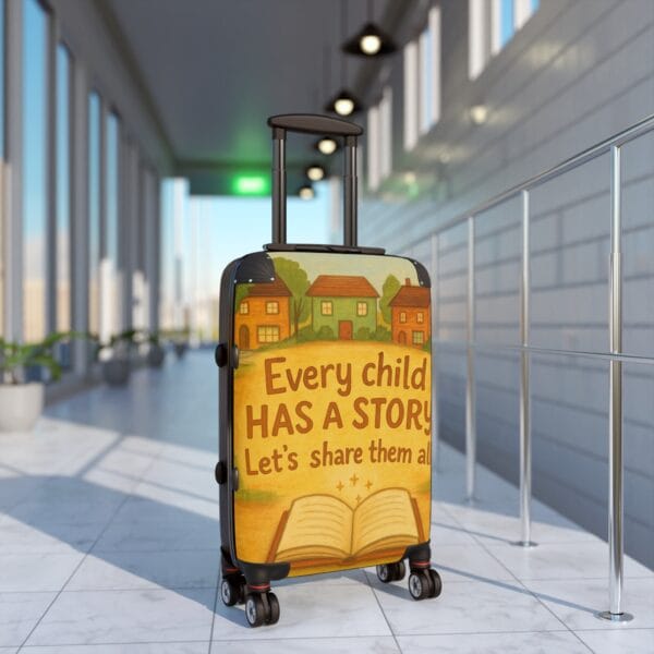 Inspirational Travel Suitcase - "Every Child Has A Story" Design - Image 3