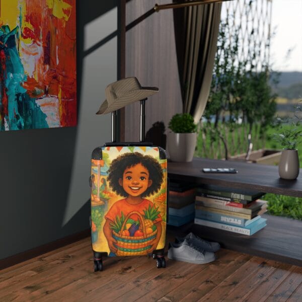 Kid's Colorful Suitcase with Happy Market Scene - Image 5